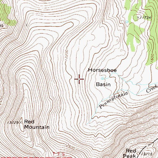 Topographic Map of Horseshoe Basin, CO