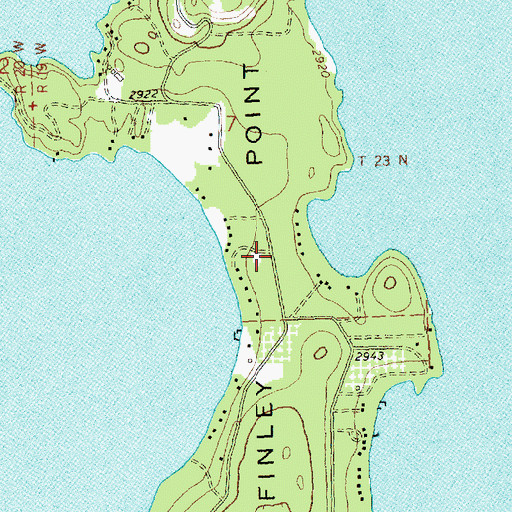 Topographic Map of Flathead Lake State Park - Finley Point Unit, MT
