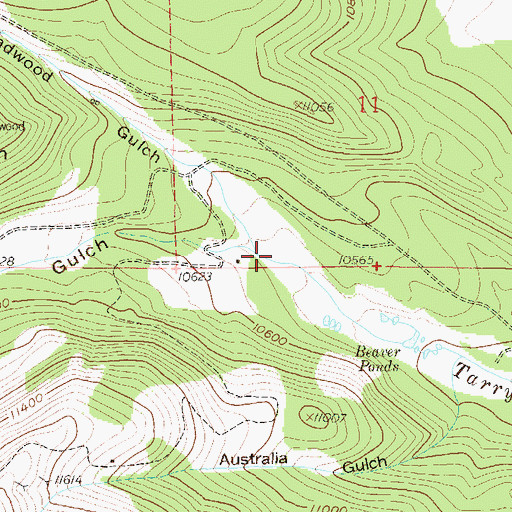 Topographic Map of Deadwood Gulch, CO