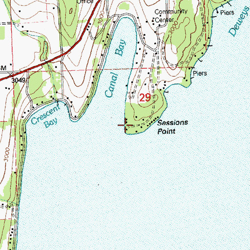 Topographic Map of United Methodist Camp, MT