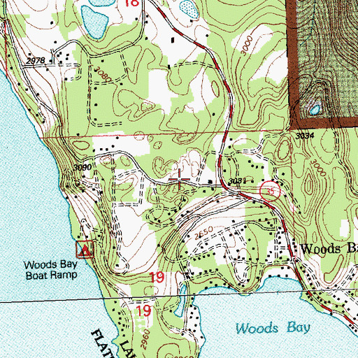 Topographic Map of Bigfork Fire Department Station 2, MT