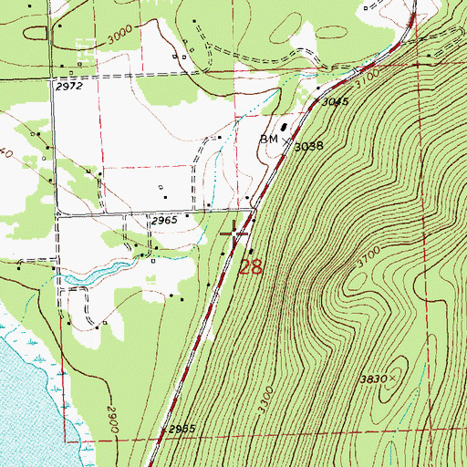 Topographic Map of Finley Point - Yellow Bay Volunteer Fire Department, MT
