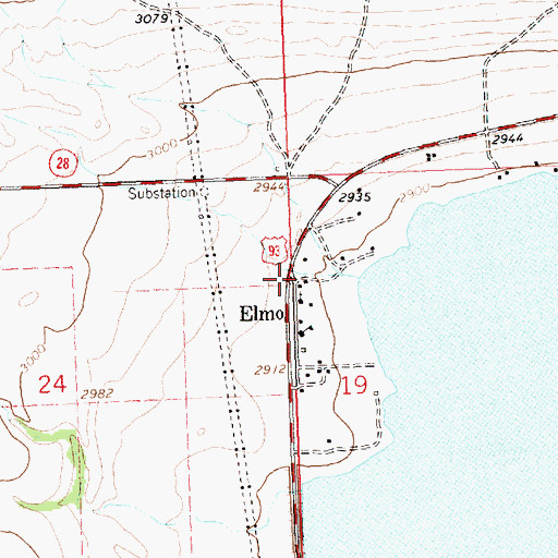 Topographic Map of Chief Cliff Volunteer Fire Department, MT