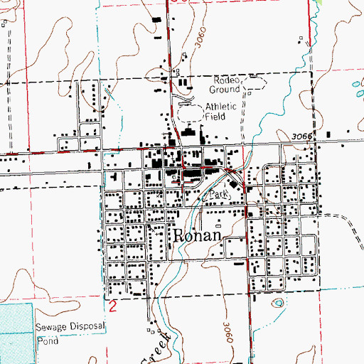 Topographic Map of Ronan Volunteer Fire Department, MT