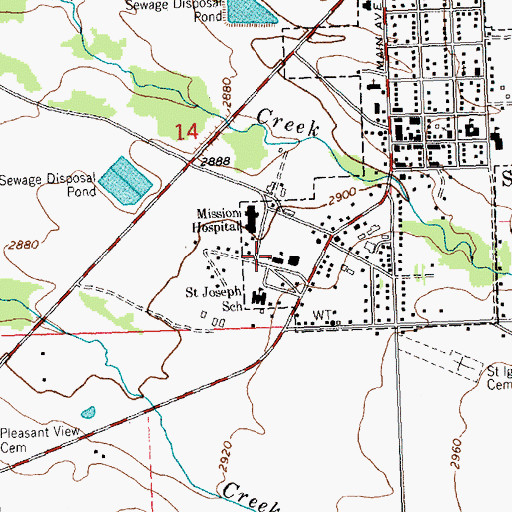 Topographic Map of Villa Ursula (historical), MT