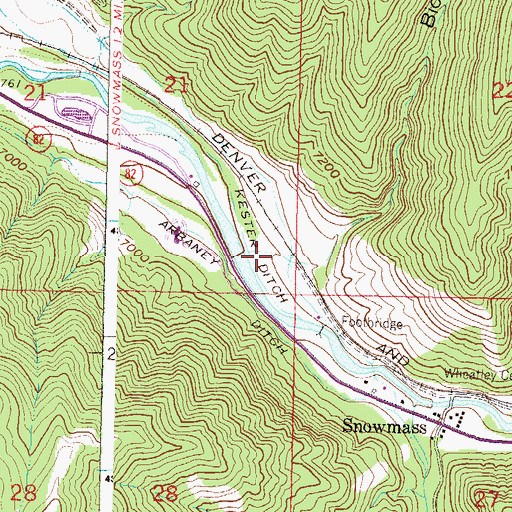 Topographic Map of Bionaz Gulch, CO
