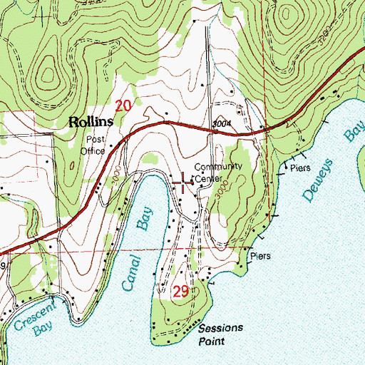 Topographic Map of Rollins School (historical), MT
