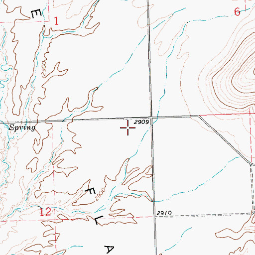 Topographic Map of Spring Valley (historical), MT