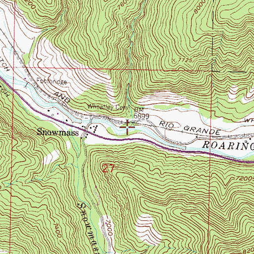 Topographic Map of Wheatley Gulch, CO