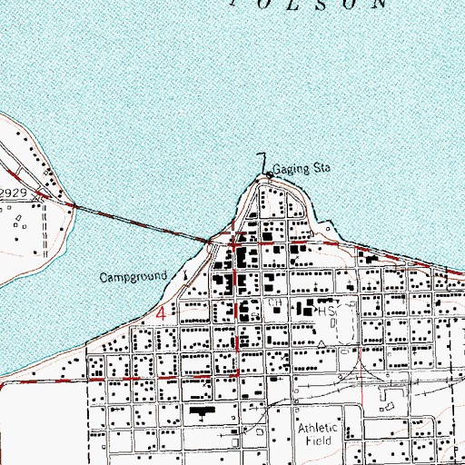 Topographic Map of Polson Police Department, MT