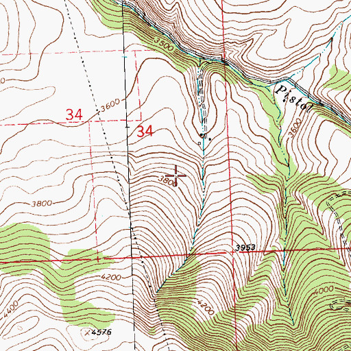 Topographic Map of Pinehaven Christian Children's Ranch and School, MT