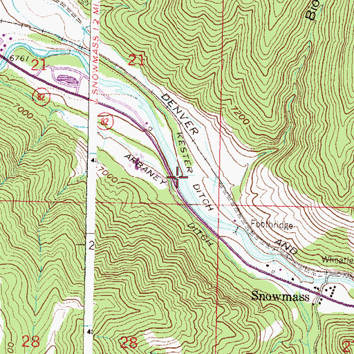 Topographic Map of Kester Ditch, CO