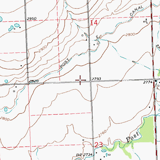 Topographic Map of Leon School (historical), MT