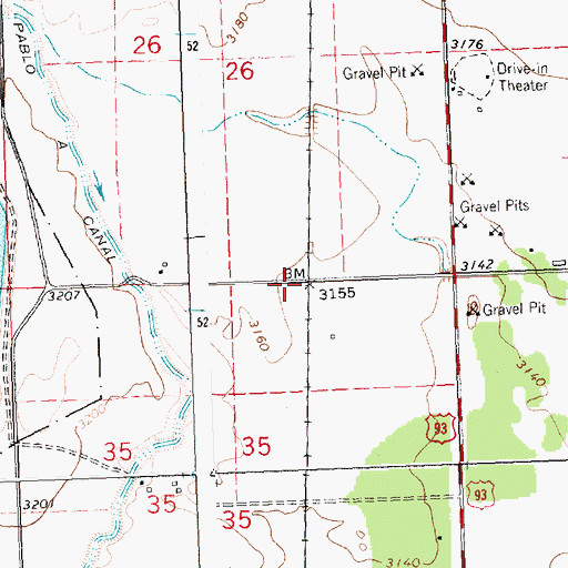 Topographic Map of Fletcher (historical), MT