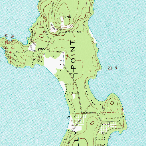 Topographic Map of Finley Point (historical), MT