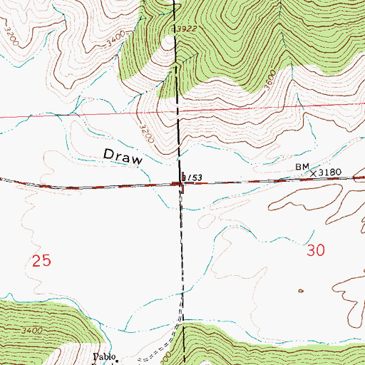 Topographic Map of Eudora Post Office (historical), MT