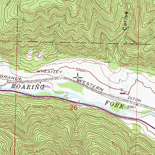 Topographic Map of Wheatley Western Ditch, CO