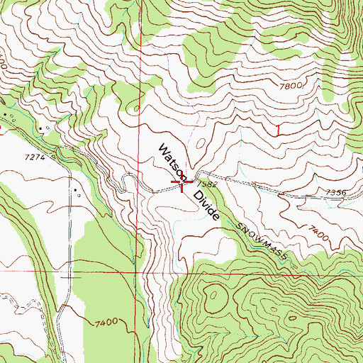 Topographic Map of Watson Divide, CO