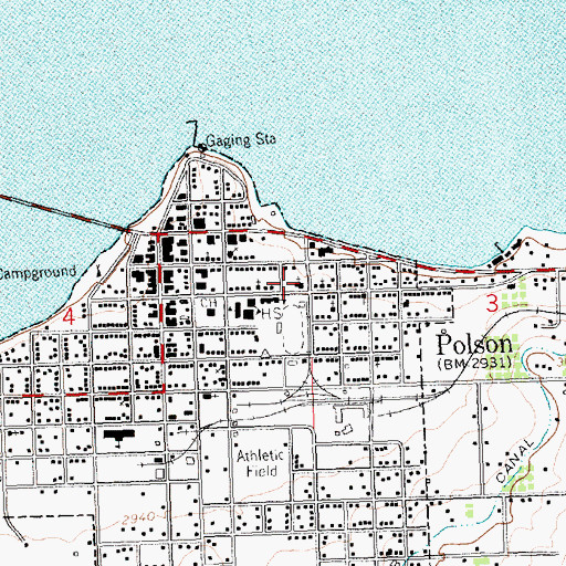 Topographic Map of Good Shepherd Lutheran Church, MT