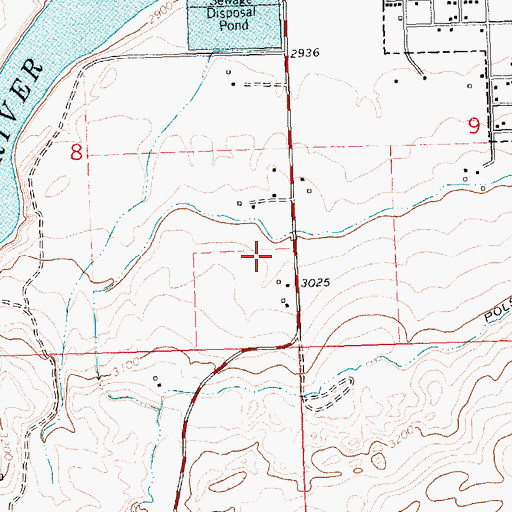 Topographic Map of Lakeview Baptist Church, MT