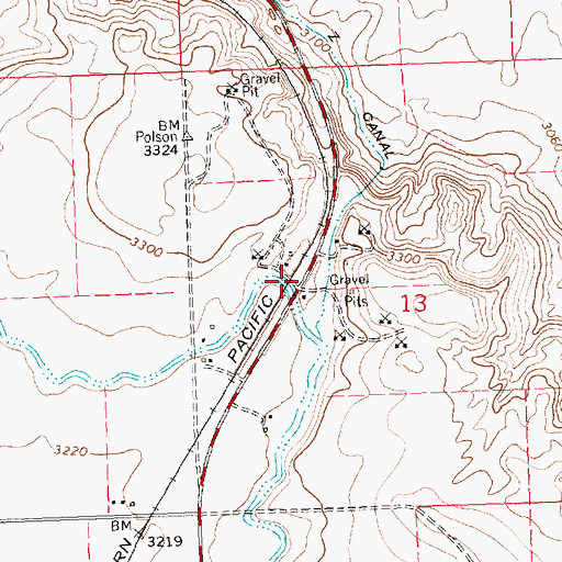 Topographic Map of Polson Foursquare Church, MT