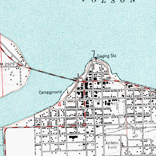 Topographic Map of Sacajawea Park, MT