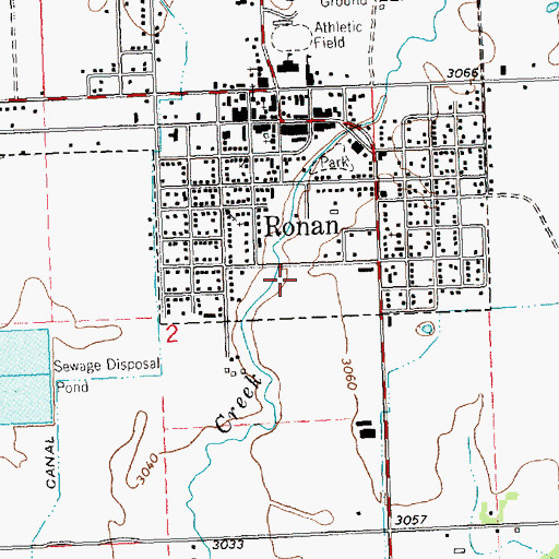 Topographic Map of First Baptist Church, MT