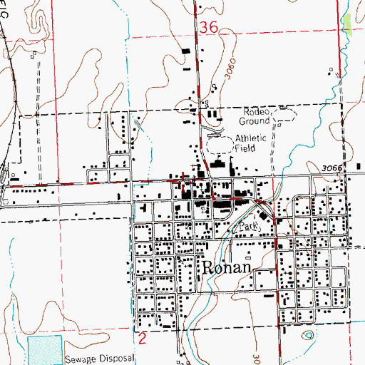 Topographic Map of Sacred Heart Catholic Church, MT