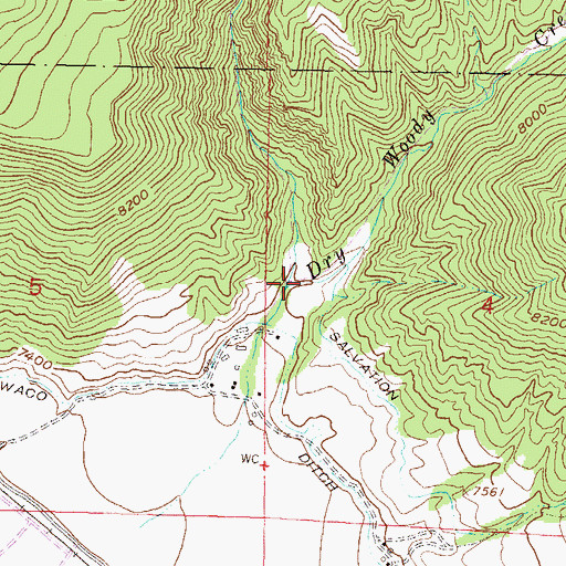 Topographic Map of Red Canyon, CO