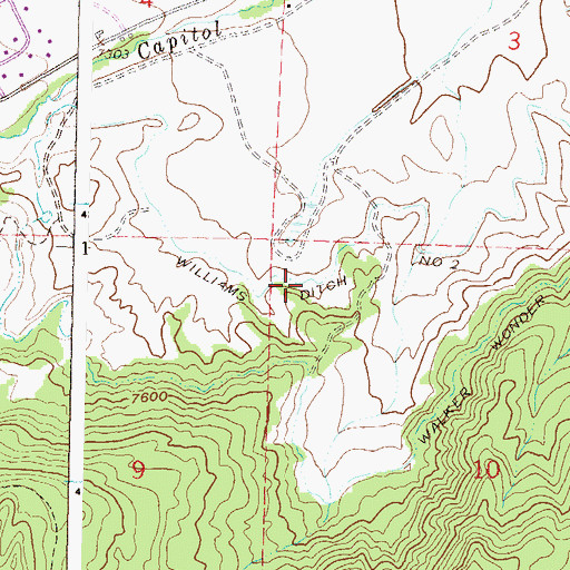 Topographic Map of Williams Ditch Number 2, CO