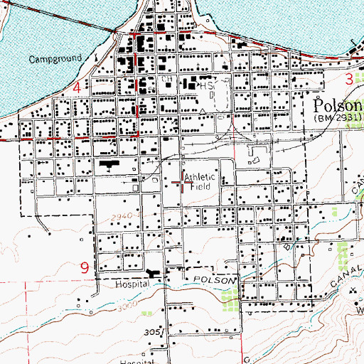 Topographic Map of O'Malley Park, MT