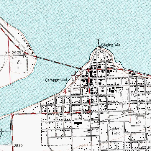 Topographic Map of Riverside Park, MT