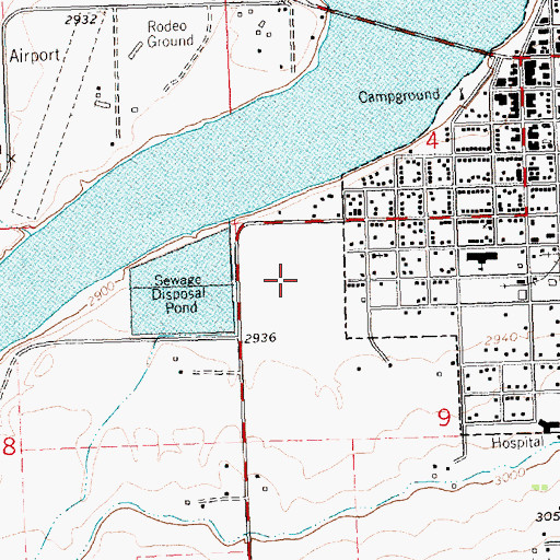 Topographic Map of Polson Sports Complex, MT