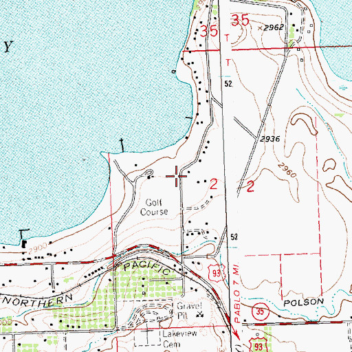 Topographic Map of Lakehouse Personal Care, MT