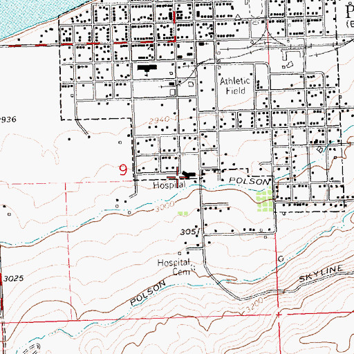 Topographic Map of Saint Joseph Medical Center, MT