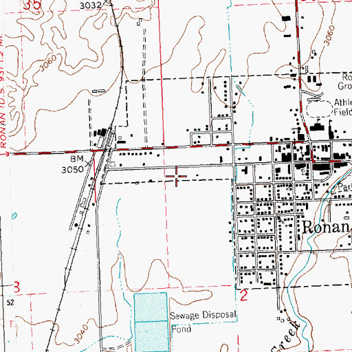 Topographic Map of West Side Rest Home, MT
