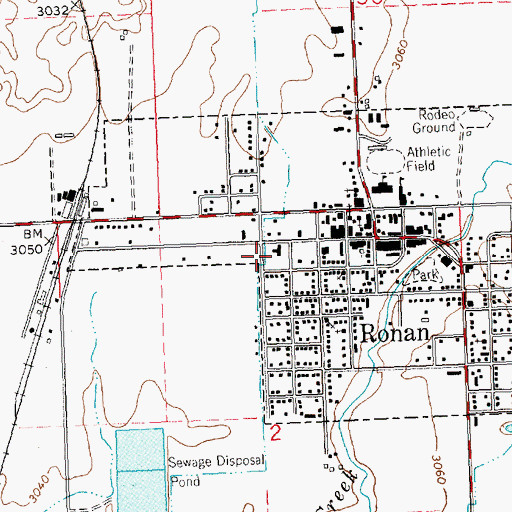 Topographic Map of Saint Luke Community Nursing Home, MT