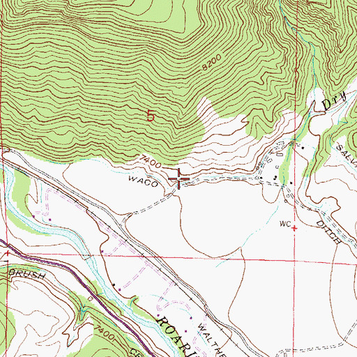 Topographic Map of Waco Ditch, CO