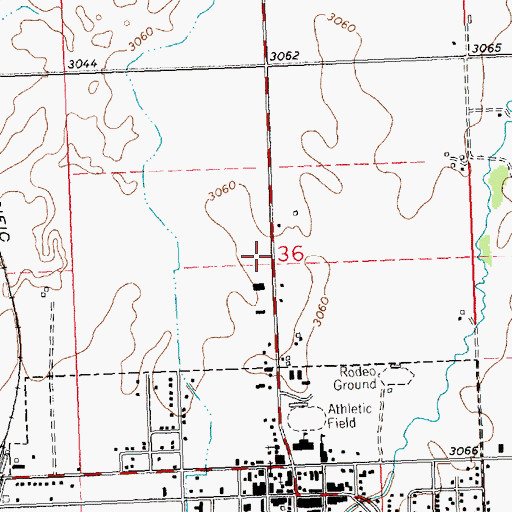Topographic Map of Diamond 'S' RV Park, MT