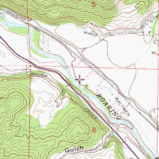 Topographic Map of Brush Creek Ditch, CO