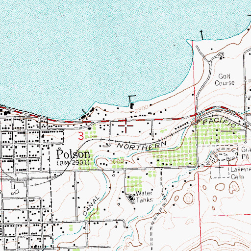 Topographic Map of Belle-Vue Court, MT