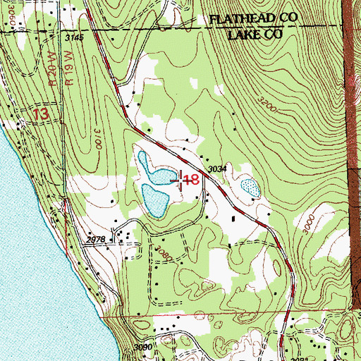 Topographic Map of Ronde Vue Park, MT