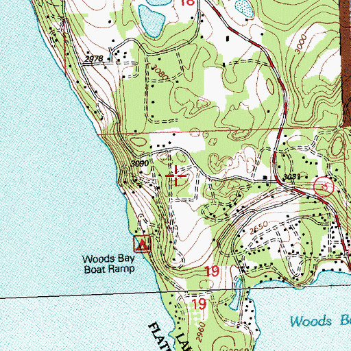 Topographic Map of Orchard Hills Mobile Home Park, MT