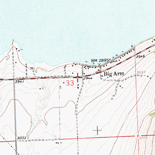 Topographic Map of Barnacle Bobs RV Park/Campground, MT