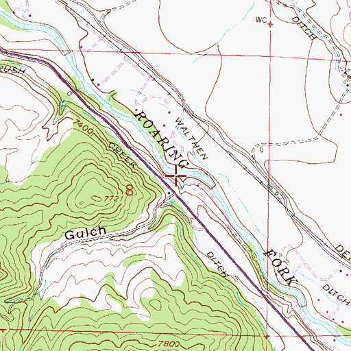 Topographic Map of Besancon Gulch, CO