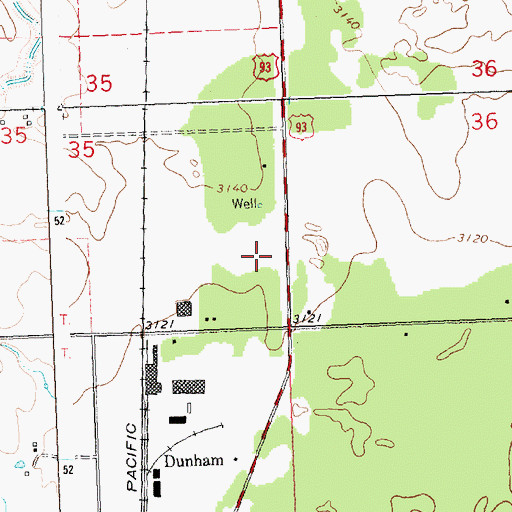 Topographic Map of Peoples Center, MT