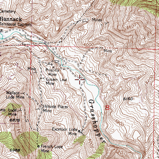 Topographic Map of Cavendish Post Office (historical), MT