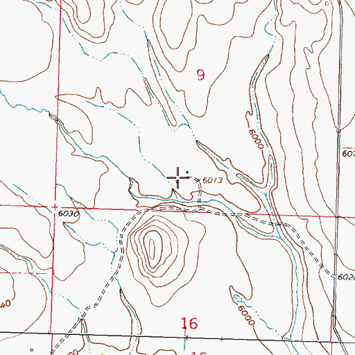 Topographic Map of Bowen Post Office (historical), MT
