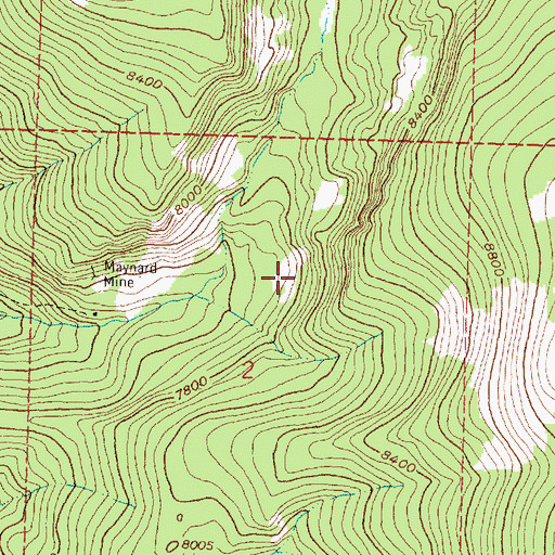 Topographic Map of Bonanza (historical), MT