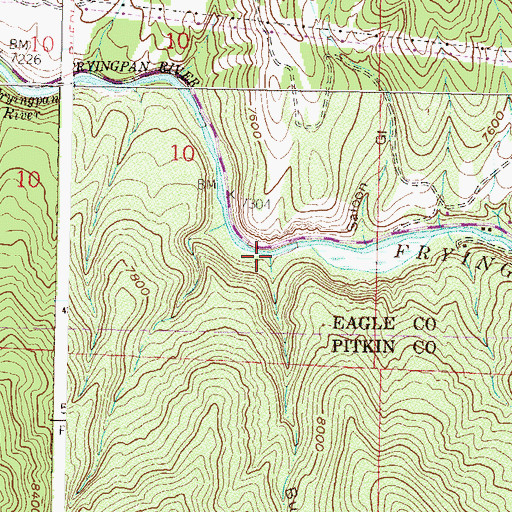 Topographic Map of Burke Gulch, CO